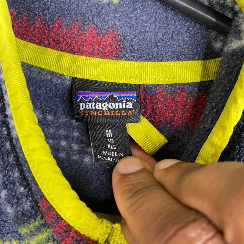 PATAGONIA Synchilla Snap-T Fleece Jacket Style 65572 AOP Medium 10 Reg